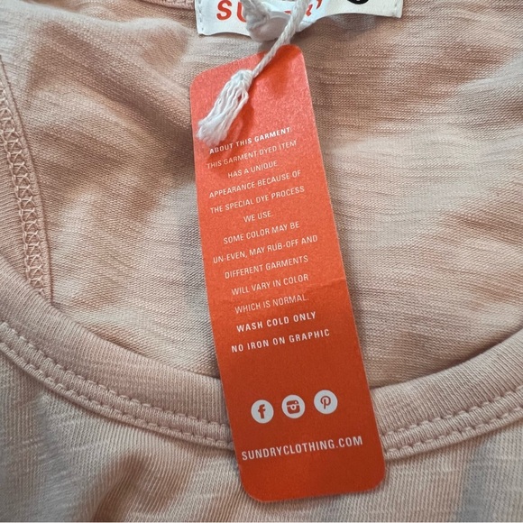 Sundry Peach Racerback Ruched Dress Size 1 NWT - Picture 6 of 8